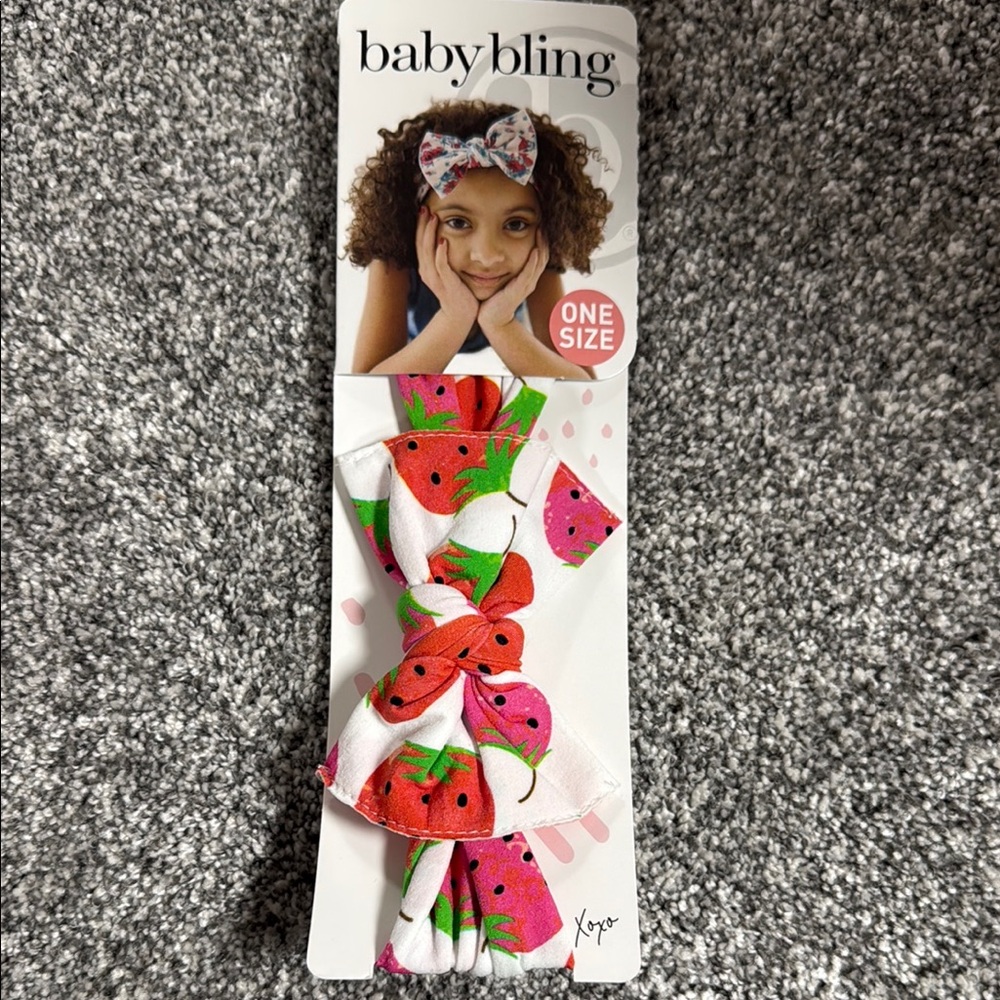 Baby Bling Bows Strawberry knot headband